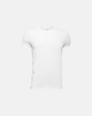 Bio-Baumwolle, T-Shirt mit Rundhalsausschnitt, Weiß