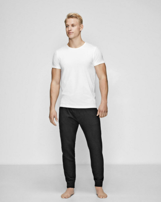 Bio-Baumwolle, T-Shirt mit Rundhalsausschnitt, Weiß -JBS of Denmark Men