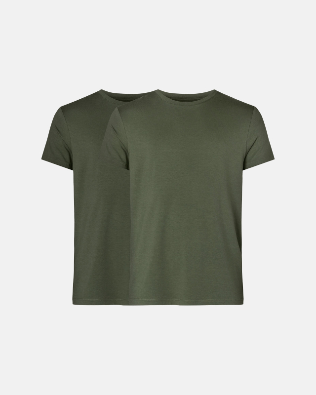 Bio-Baumwolle, T-Shirts, 2-Pack, Grün -Resteröds