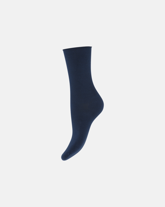 Bambus, Socken Feinstrick, Dunkelblau -Decoy