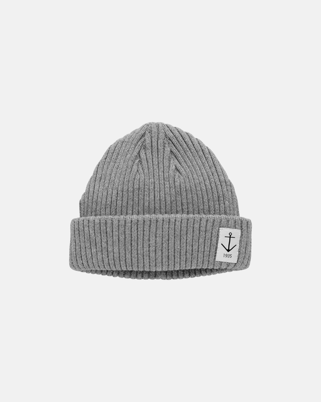 Bio-Baumwolle, Beanie Mütze, Smula, Grau -Resteröds