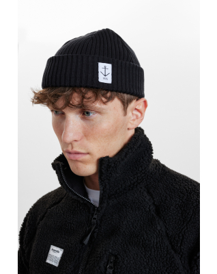 Bio-Baumwolle, Beanie Mütze, Smula, Schwarz