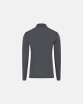 Bio-Wolle, Langarmpullover 1/3 Reißverschluss, Grau -Dovre