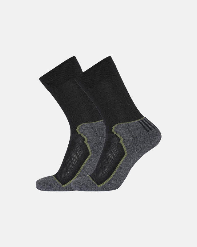 Bio-Wolle, Socken "Terry", 2-pack, Schwarz