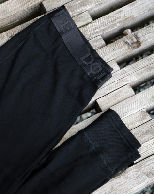 Lange Unterhose m. Eingriff, Bio-Baumwolle, Schwarz