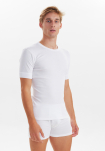 Bio-Baumwolle, Unterhemd mit Rundhalsausschnitt, 2-pack, Weiß -JBS