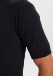 Bio-Baumwolle, Unterhemd mit Rundhalsausschnitt, 2-pack, Schwarz -JBS