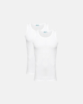 Bio-Baumwolle, Unterhemd Top, 2-pack, Weiß -JBS