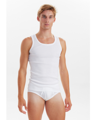 Bio-Baumwolle, Unterhemd Top, 2-pack, Weiß