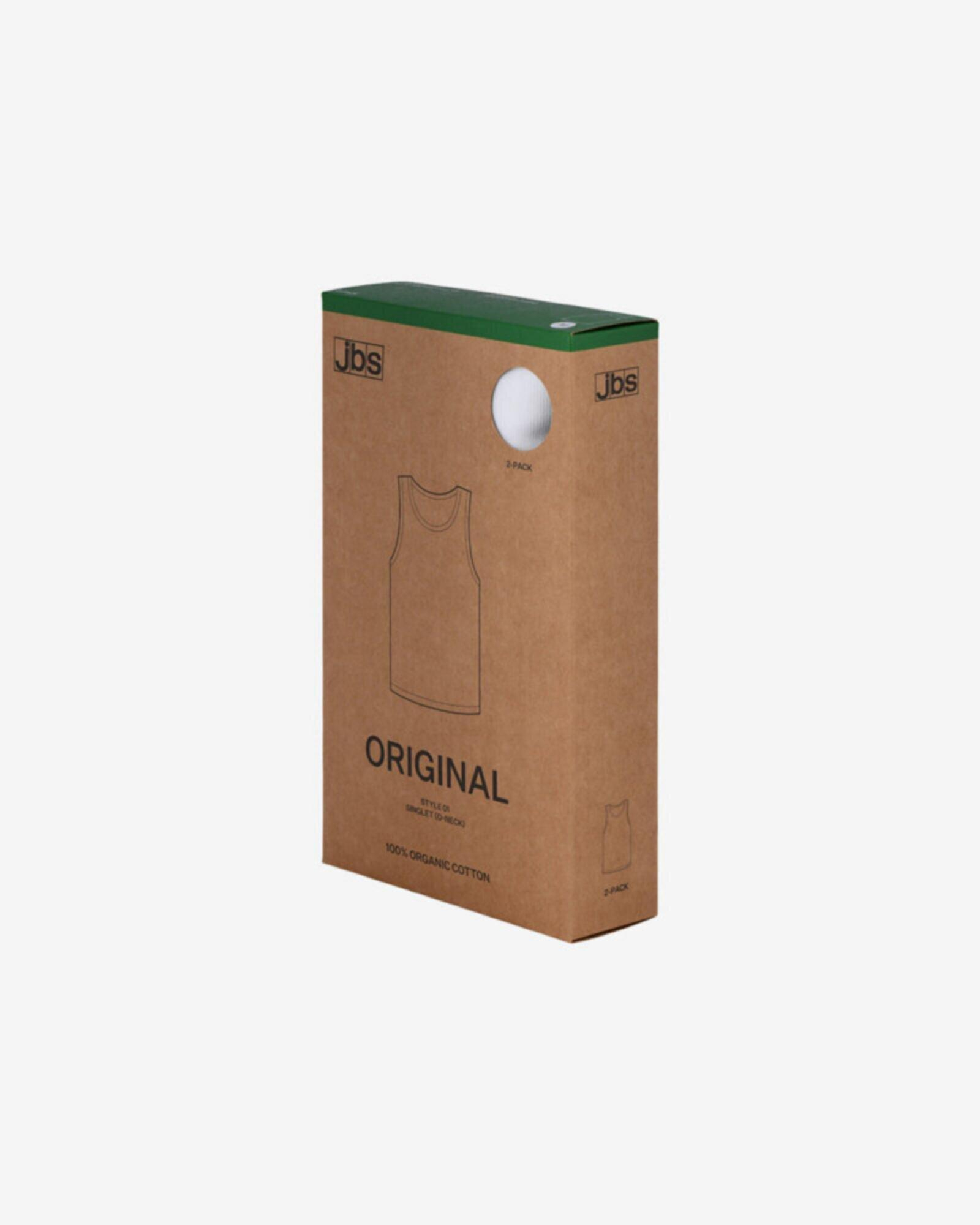 Bio-Baumwolle, Unterhemd Top, 2-pack, Weiß -JBS Bio-Baumwolle, Unterhemd Top, 2-pack, Weiß -JBS