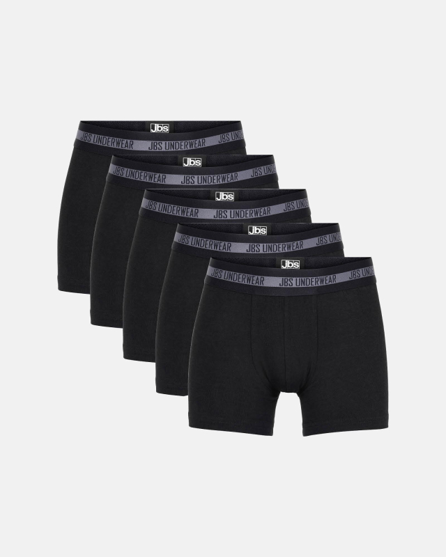 Bambusviskose, Unterhosen, 5-pack, Schwarz - Junge