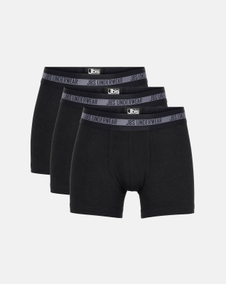 Bambusviskose, Unterhosen, 3-Pack, Schwarz - Junge -JBS