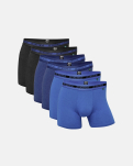 Bambus, Unterhosen, 6-pack, Mehrfarbig schwarz/blau -JBS