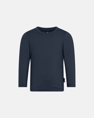 Bambusviskose, Langarm t-shirt, Navy Bambusviskose, Langarm t-shirt, Navy