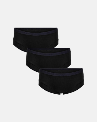Bambus, Hipster Slips, 3-pack, Schwarz, Mädchen