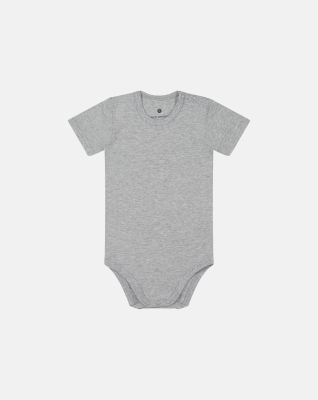 Bambusviskose, Kurzarm body, Grau Bambusviskose, Kurzarm body, Grau