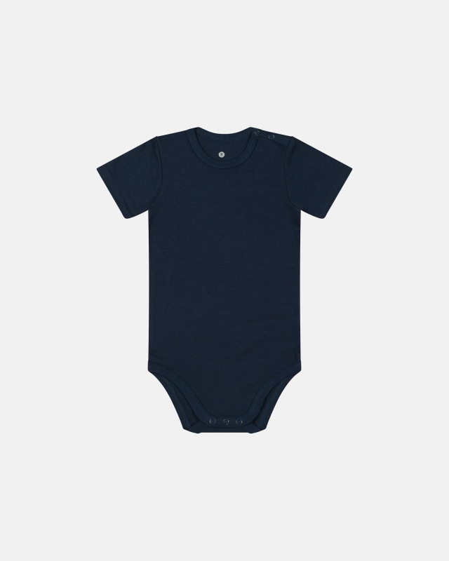 Bambusviskose, Kurzarm body, Navy