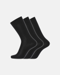 Bio-Wolle, Socken, 3-Pack, Schwarz