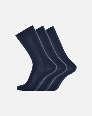 Bio-Wolle, Socken, 3-Pack, Marine -Dovre