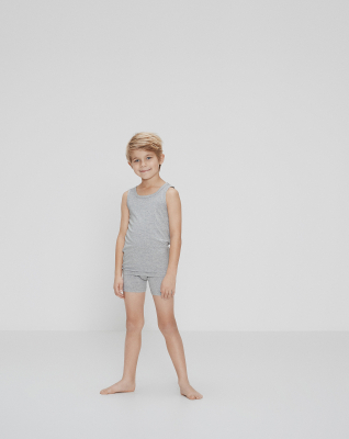 Bambus, Unterhemd, 2-pack, Grau, Junge -JBS of Denmark Kids