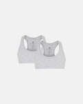 Bambus, Top, 2-pack, Grau, Mädchen
