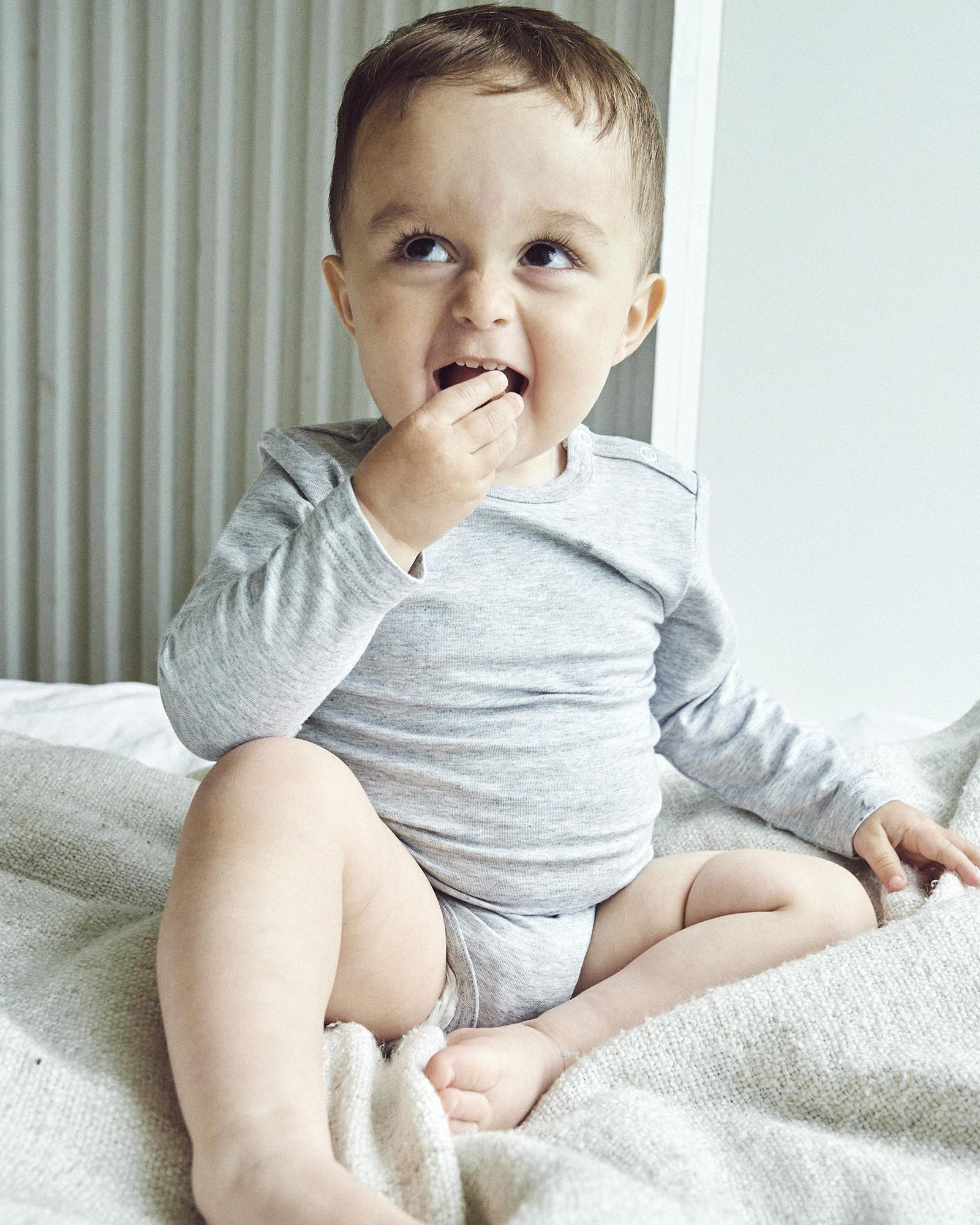 Bambusviskose, Langarm body, Hellgrau -JBS of Denmark Kids Bambusviskose, Langarm body, Hellgrau -JBS of Denmark Kids