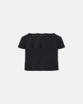 Bio-Baumwolle, T-Shirt, 3-Pack, Schwarz