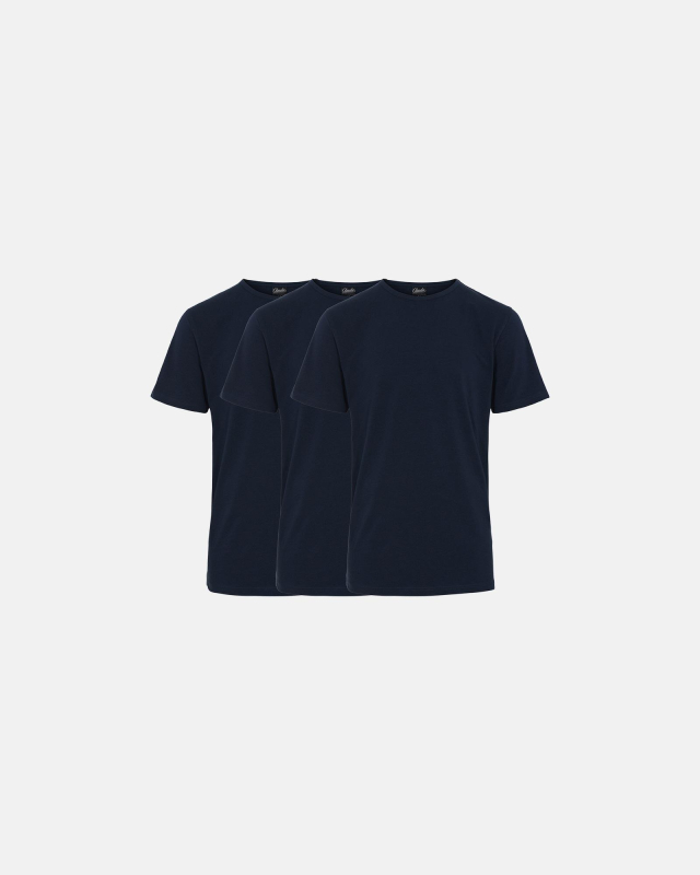 Bio-Baumwolle, T-Shirt, 3-Pack, Marine