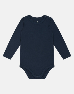 Bambusviskose, Langarm body, Navy