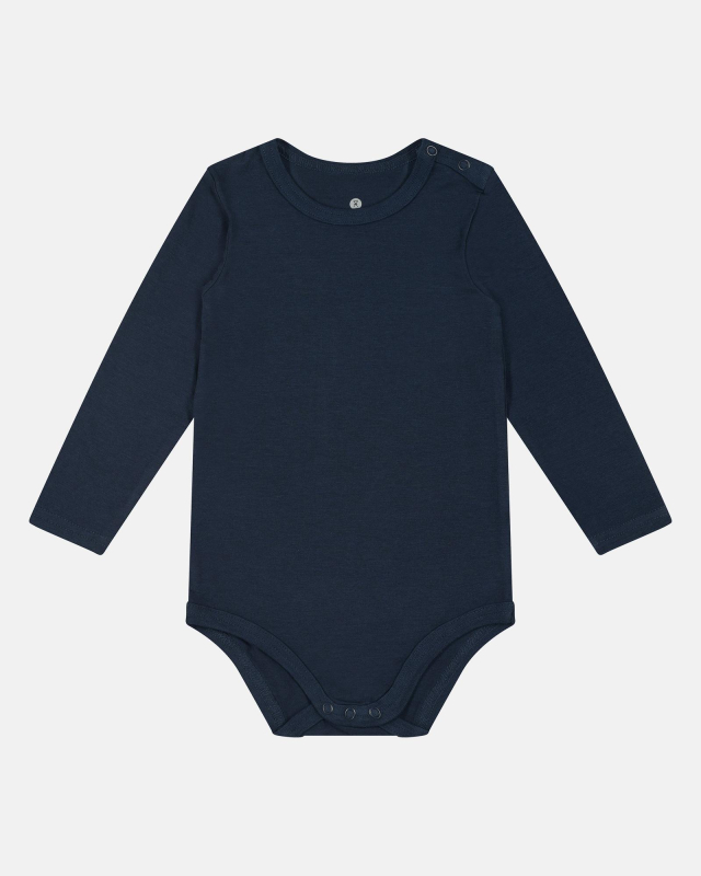 Bambusviskose, Langarm body, Navy