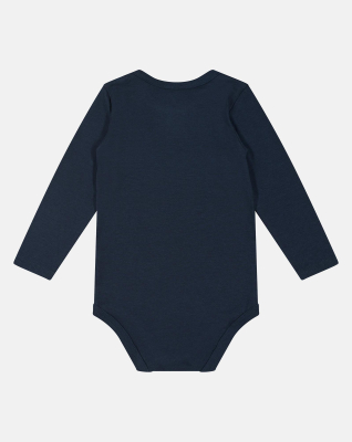 Bambusviskose, Langarm body, Navy