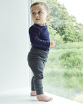 Bambusviskose, Langarm body, Navy