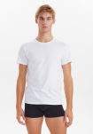 Bio-Baumwolle, Unterhemd mit Rundhalsausschnitt, 3-pack, Weiß -Claudio