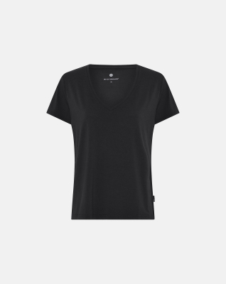 Bambus, T-Shirt v-neck, Schwarz -JBS of Denmark Women