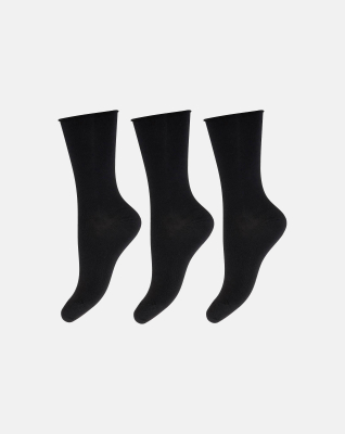 Bambusviskose, Socken, 3-pack, Schwarz