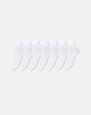 Bio-Baumwolle, Socken, Blickdicht, 7-Pack, Weiß -Decoy