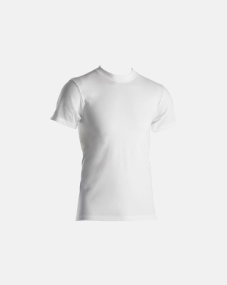 Bio-Baumwolle, T-Shirt Rundhals "Jersey", Weiß -Dovre