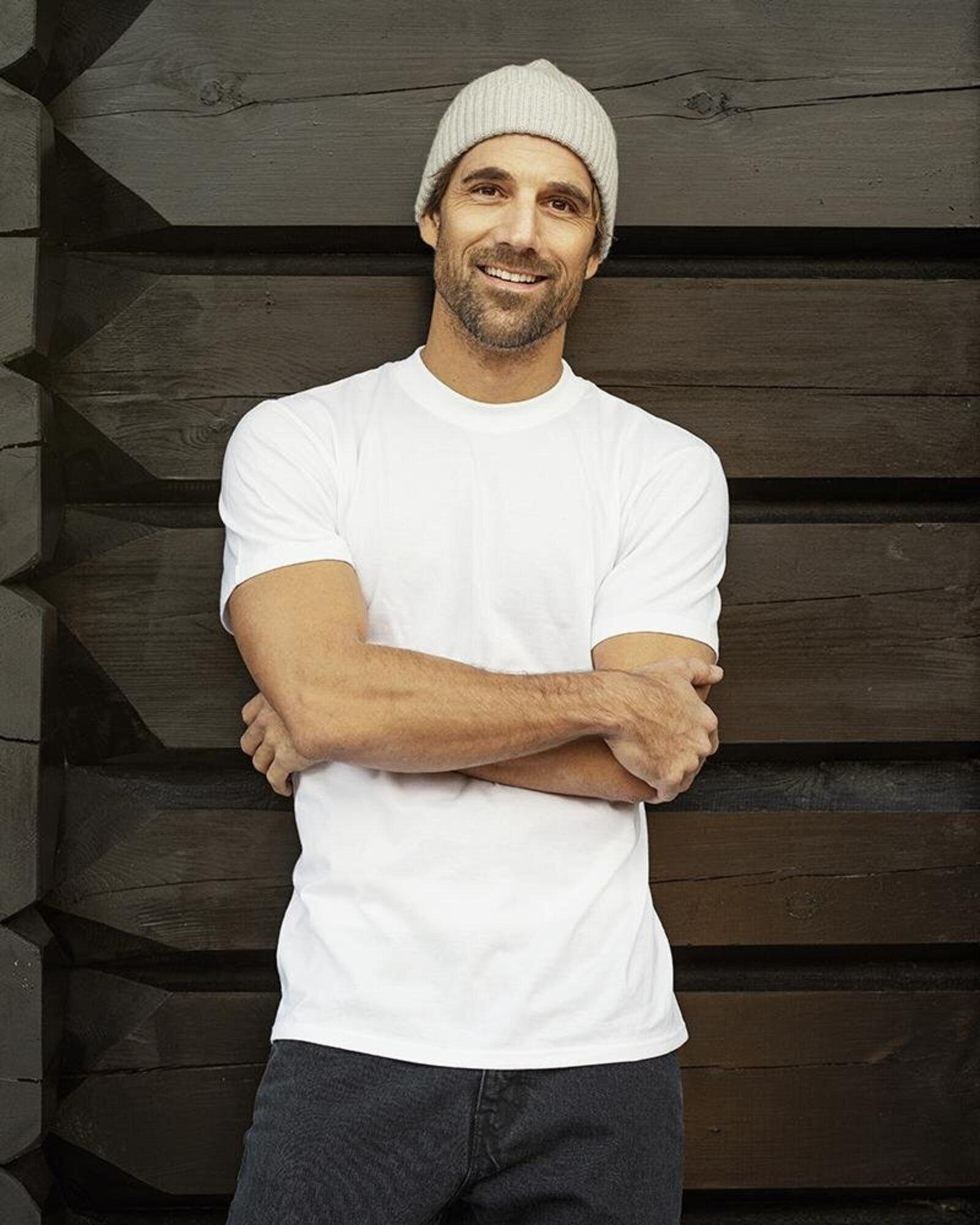 Bio-Baumwolle, T-Shirt Rundhals "Jersey", Weiß -Dovre Bio-Baumwolle, T-Shirt Rundhals "Jersey", Weiß -Dovre