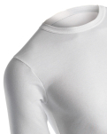 Bio-Baumwolle, Langärmelig T-Shirt "Rib", Weiß -Dovre