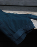Bio-Baumwolle, 3/4 lange Unterhosen "Rib", Blau -Dovre