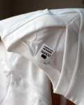 Bio-Baumwolle, T-Shirt V-neck "Jersey", Weiß -Dovre