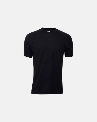 Bio-Baumwolle, T-Shirt V-neck "Jersey", Schwarz -Dovre