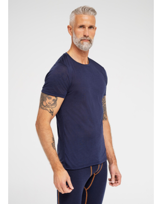 Bio-Wolle, T-Shirt, Marine -Dovre