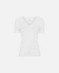 Bambus, T-Shirt v-neck "slim-fit", Weiss -JBS of Denmark Women