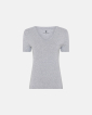 Bambus, T-Shirt v-neck "slim-fit", Grau -JBS of Denmark Women