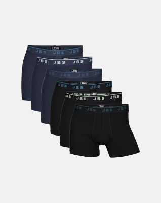Bio-Baumwolle, Unterhosen, 6-Pack, Mehrfarbig Marine/Schwarz