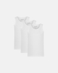 Bio-Baumwolle, Unterhemd, 3-pack, Weiß, Jungen - Claudio