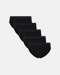 Bio-Baumwolle, Tai Panties, 5-Pack, Schwarz -Decoy