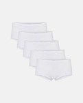 Bio-Baumwolle, Hipster Slip, 5-Pack, Weiß -Decoy