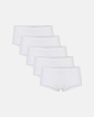 Bio-Baumwolle, Hipster Slip, 5-Pack, Weiß - Decoy